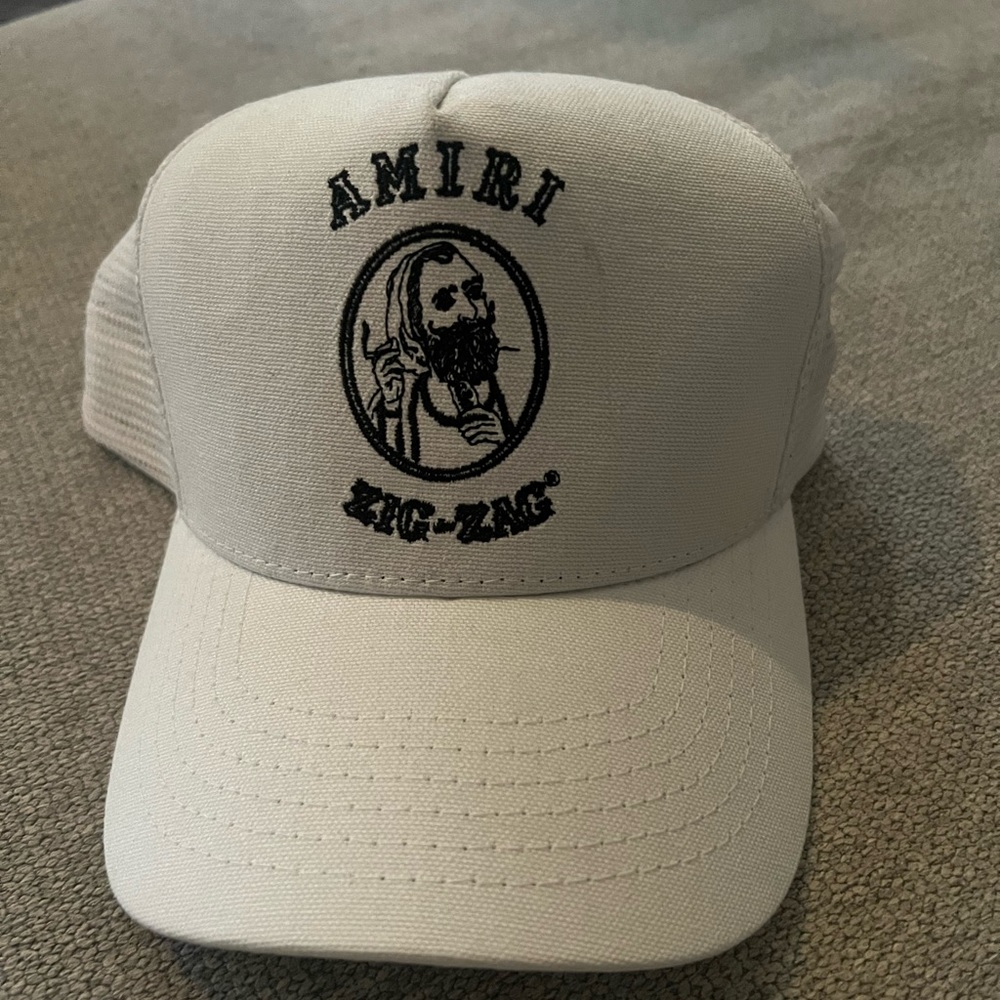 White Amiri Zig-zag trucker hat